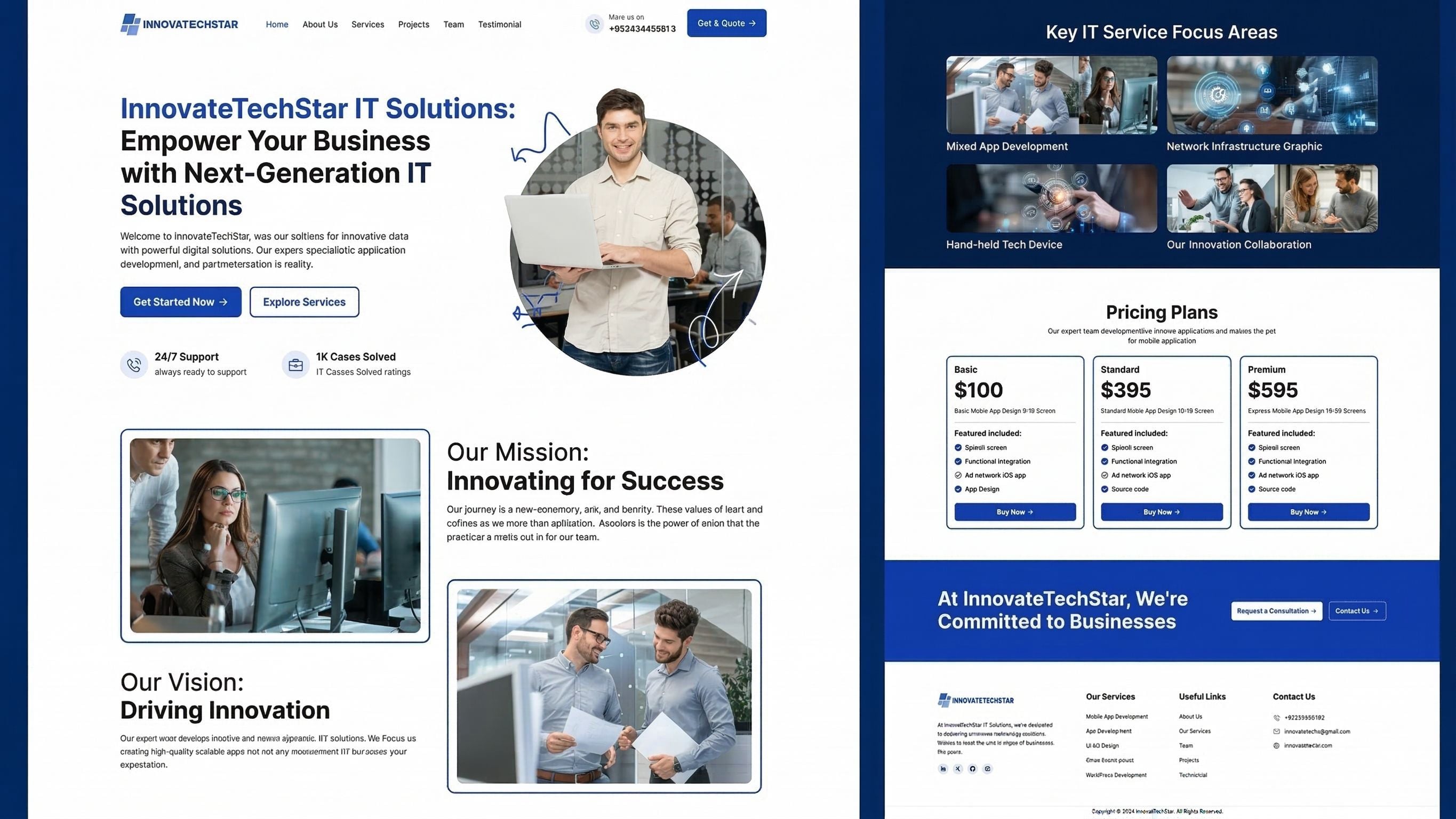 InnovateTechStar IT Solutions Website